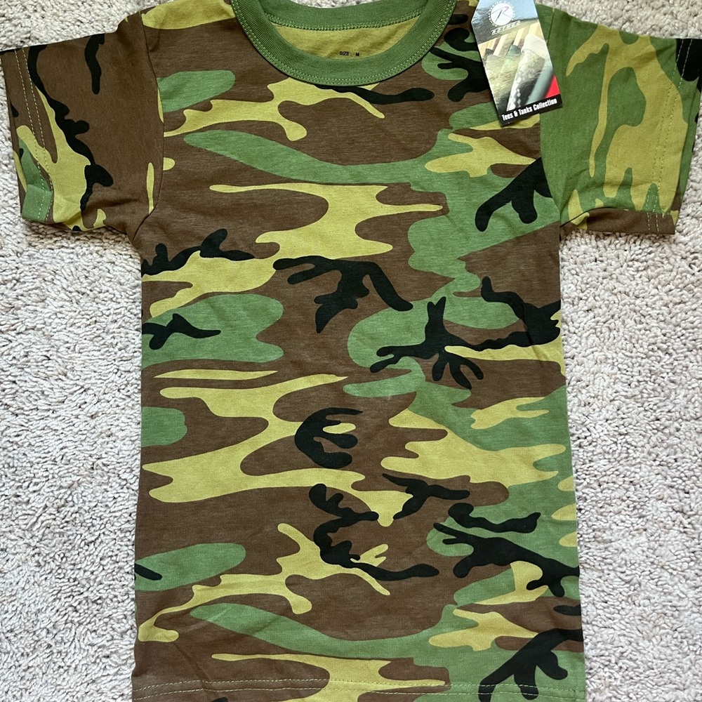 Rothco Green and Brown Camo Kids T-Shirt